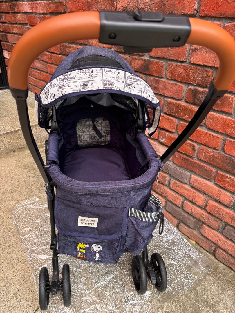 PEANUTS スヌーピー ペットカート ネイビー
