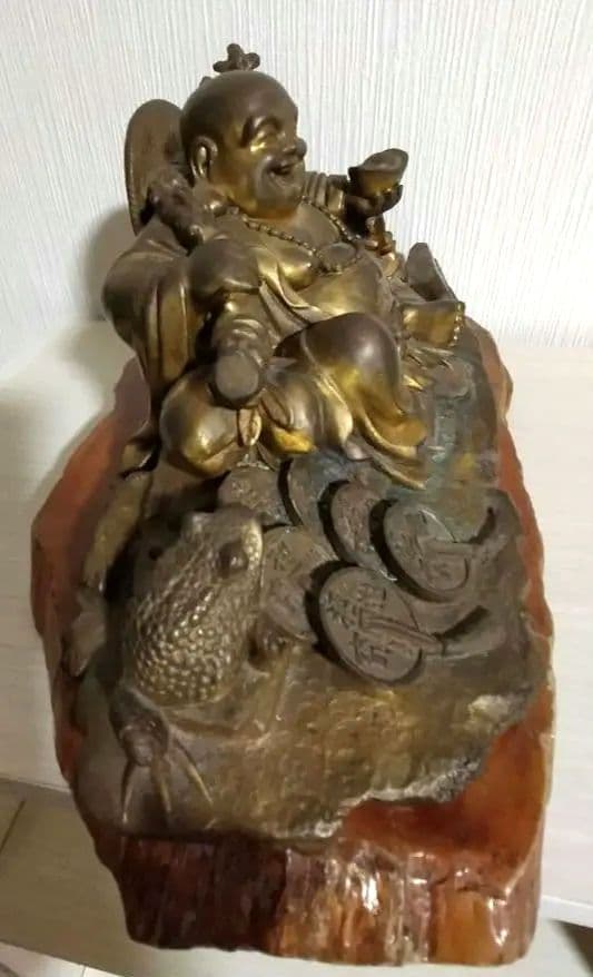 ✨セール✨アンティーク銅製仏像　開運商売繁盛の神様七福神　布袋尊様の座像