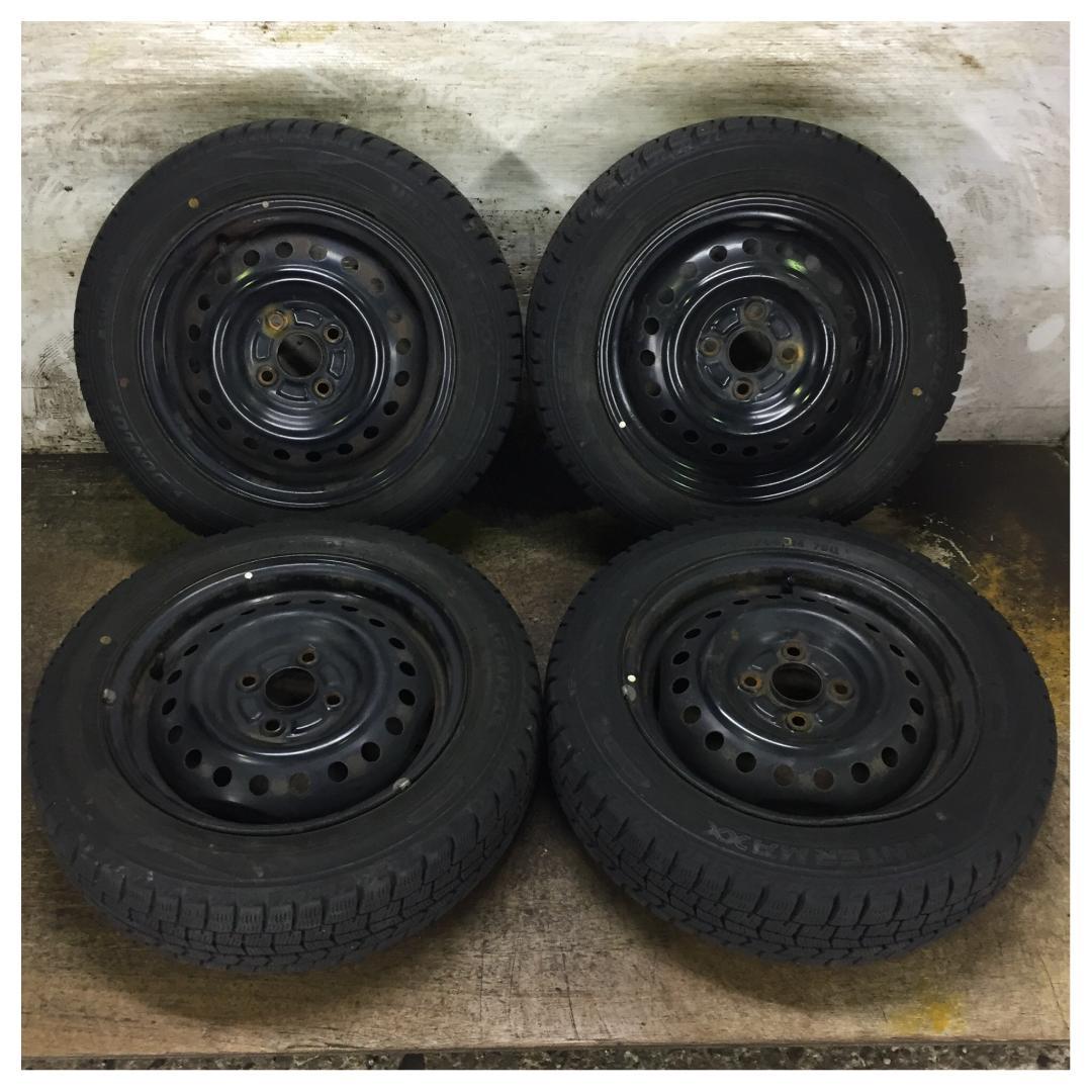 283 DUNLOP WM02 155/65R14 8分目 スタッドレス