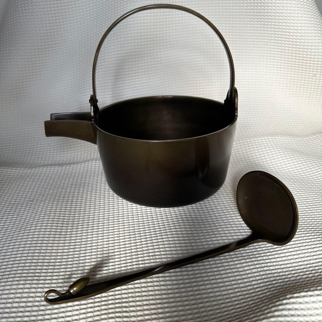 ★ 唐銅　汁器　金谷浄雲　★ 茶道具　茶道　茶事　茶会　什器　金色　茶飯釜