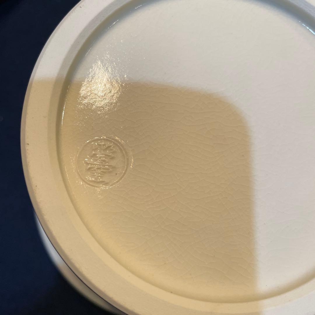 【御室窯】の「仁清 七宝 宝尽」『末広 水指』共箱　茶道具　※美品