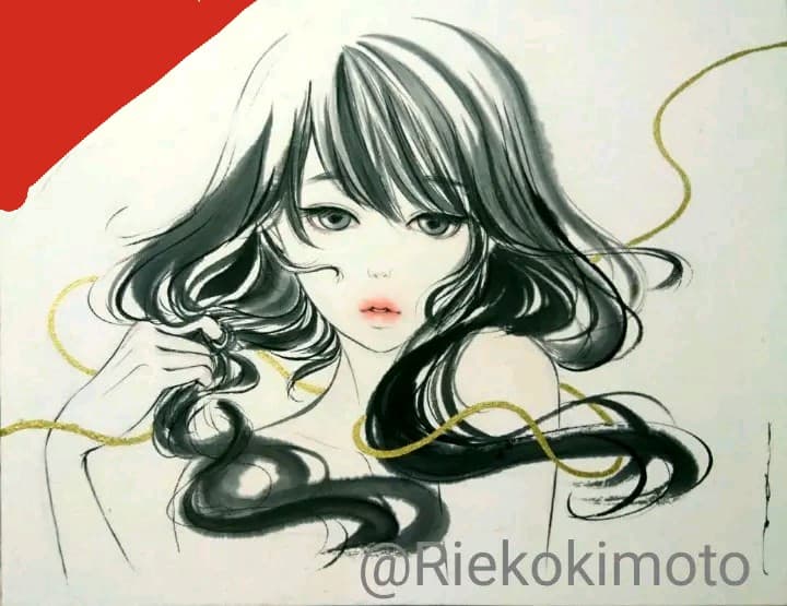 ポストカードプリント　 ━ 結ふ  ━ 木製パネル 和紙  絵画 日本画