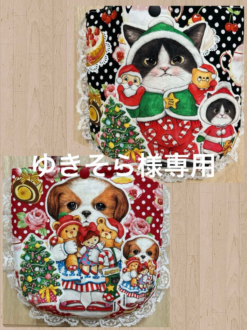 ハンドメイド　ころりんトート　コヤンイサムチョン☆両面クリスマスあんこちゃん☆