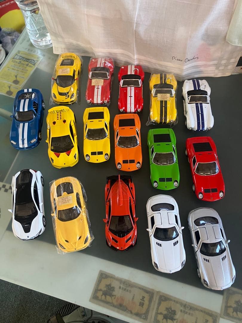 ミニカーまとめ売りベンツ ランボルギーニACコブラプルバックミニカー16台セット