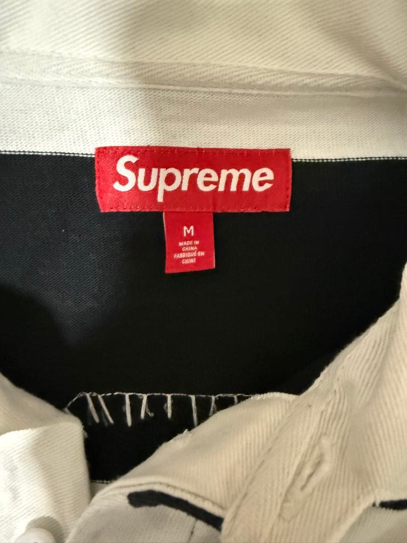 【希少品】Supreme Stripe Rugby \"Black\"