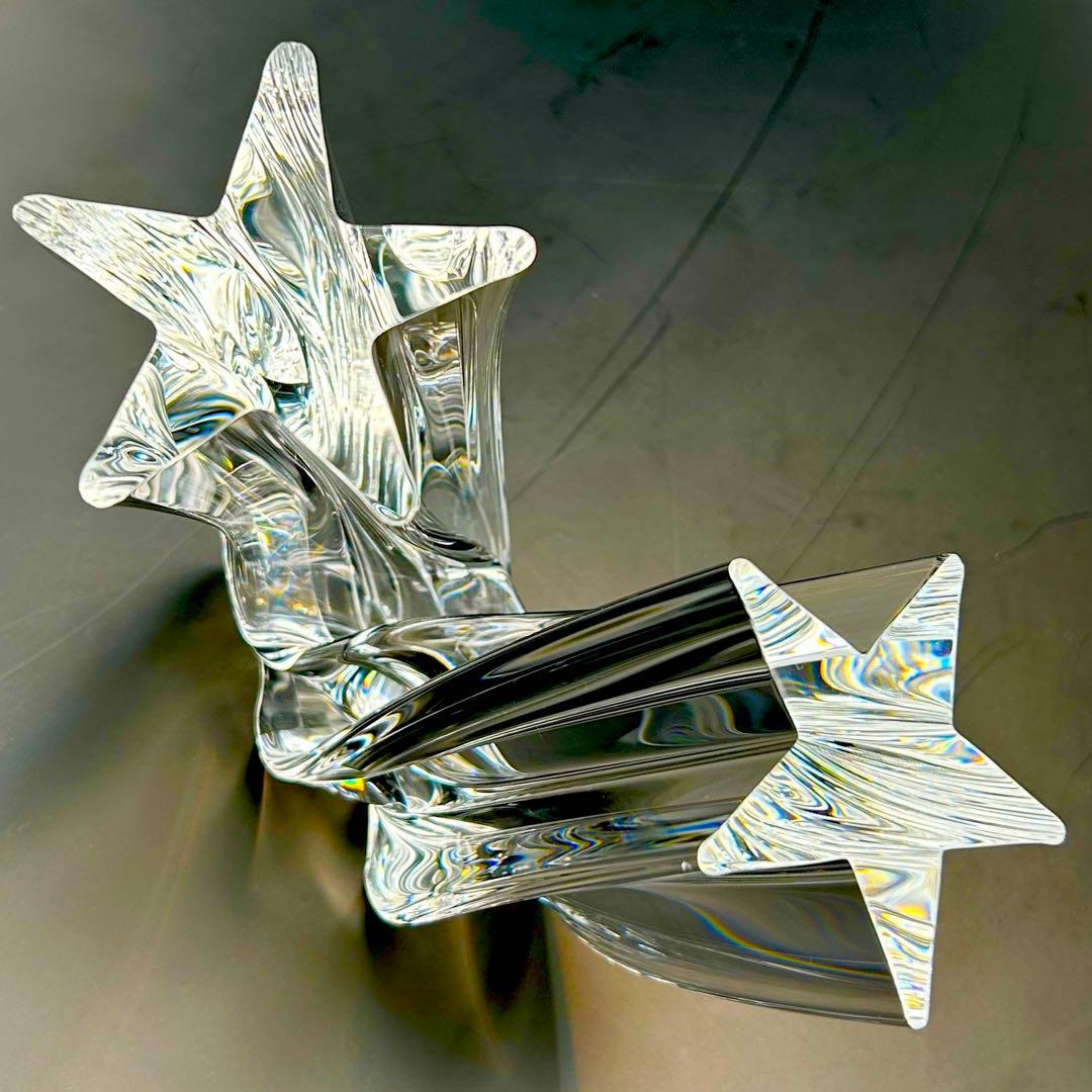 希少【極上美品】スチューベン芸術品　クリスタル　スターストゥリーム流星　オブジェ