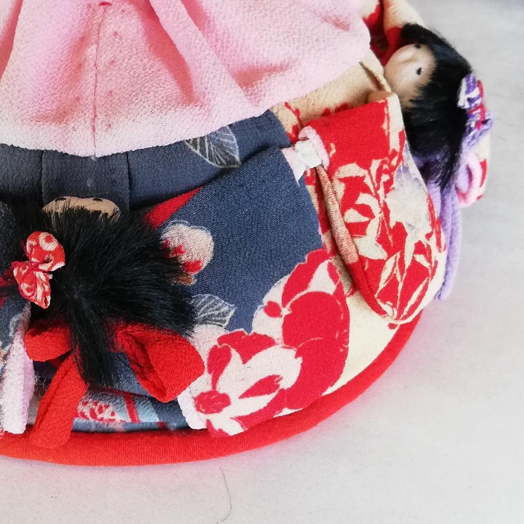 手つなぎ人形袋（細工きんちゃく）