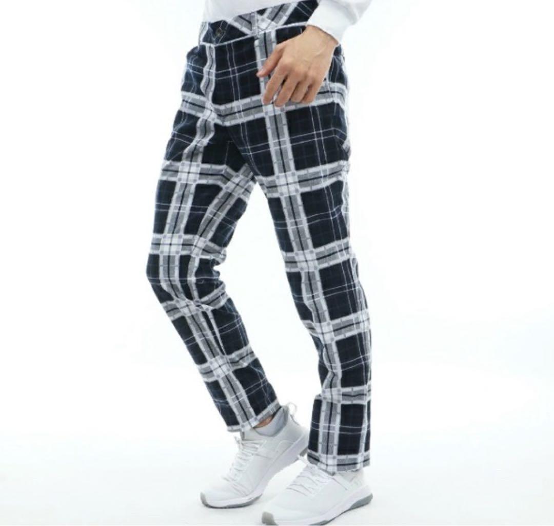 新品 トミーヒルフィガーゴルフロングパンツチェック