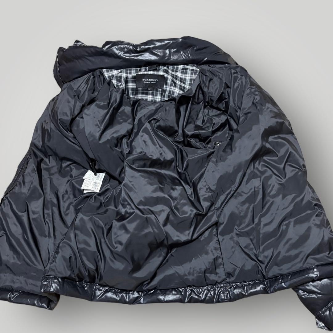 BURBERRY BLACK LABEL シャイニーブラック　ダウンジャケット