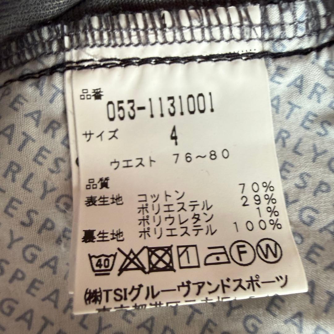 美品　防寒　蓄熱　パーリーゲイツ　パンツ　4 M〜L相当　紺　ネイビー　裏地付き