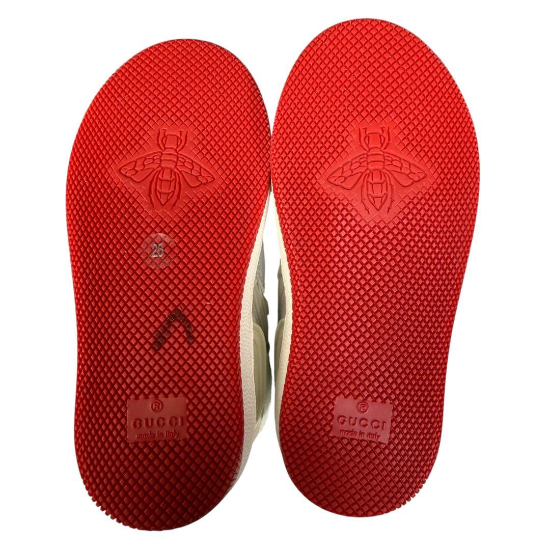 新品未使用 GUCCI BASKET GGスプリーム レザー キッズ スニーカー