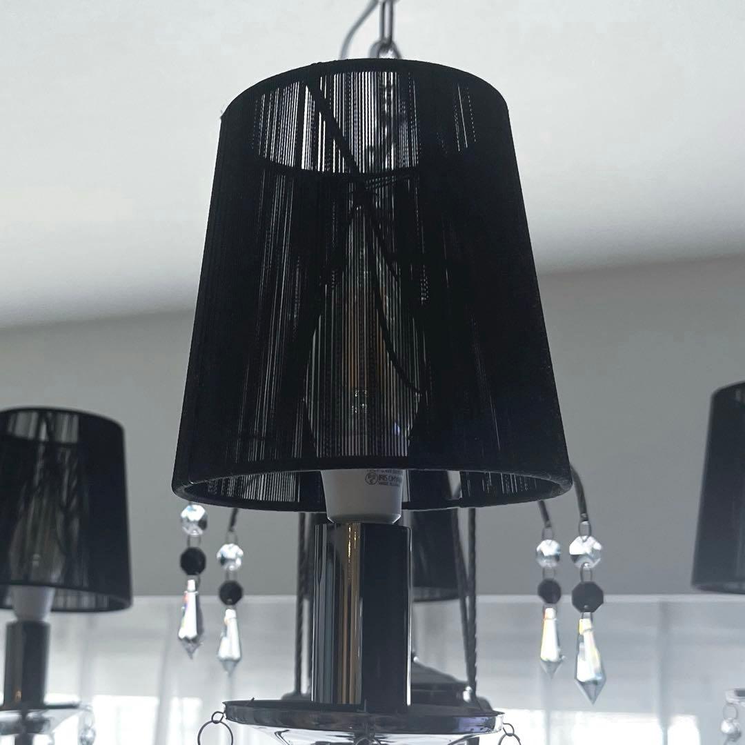 シャンデリア 素敵すぎるブラックシェード 6灯シャンデリア ニトリweb限定商品