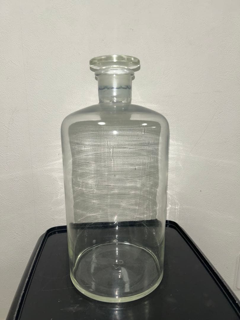 フランス　アンティーク　レア品　特大サイズ薬局　ガラス瓶　蓋つき