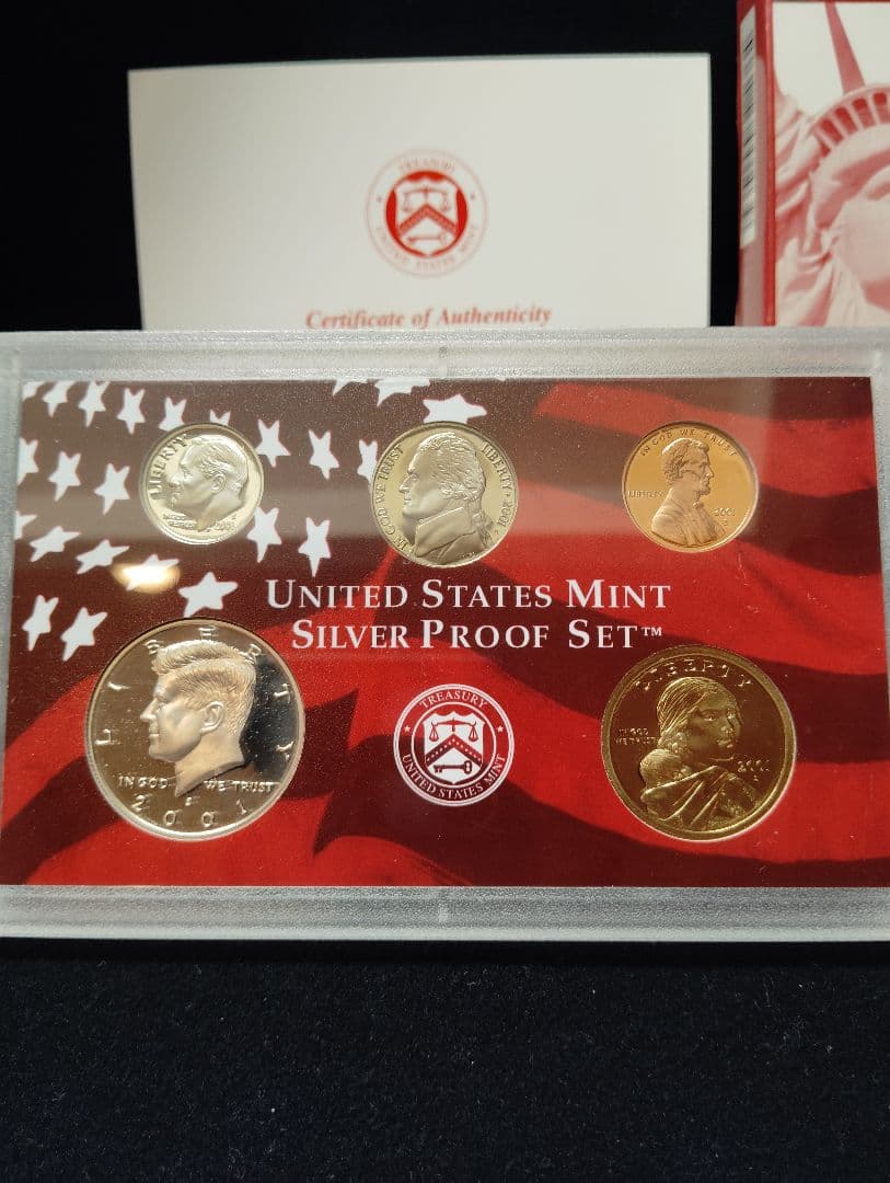 2001年 アメリカ 50州記念銀貨 シルバープルーフセット