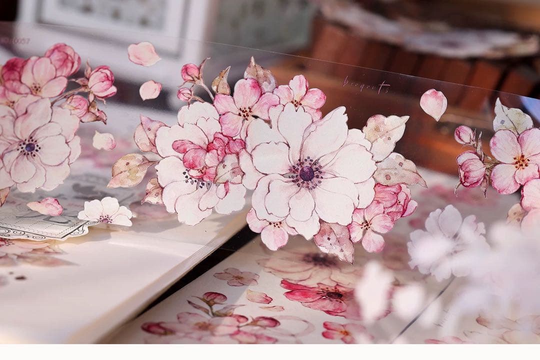 小白家文創《桃夭》海外マスキングテープ　マステ 【2218】