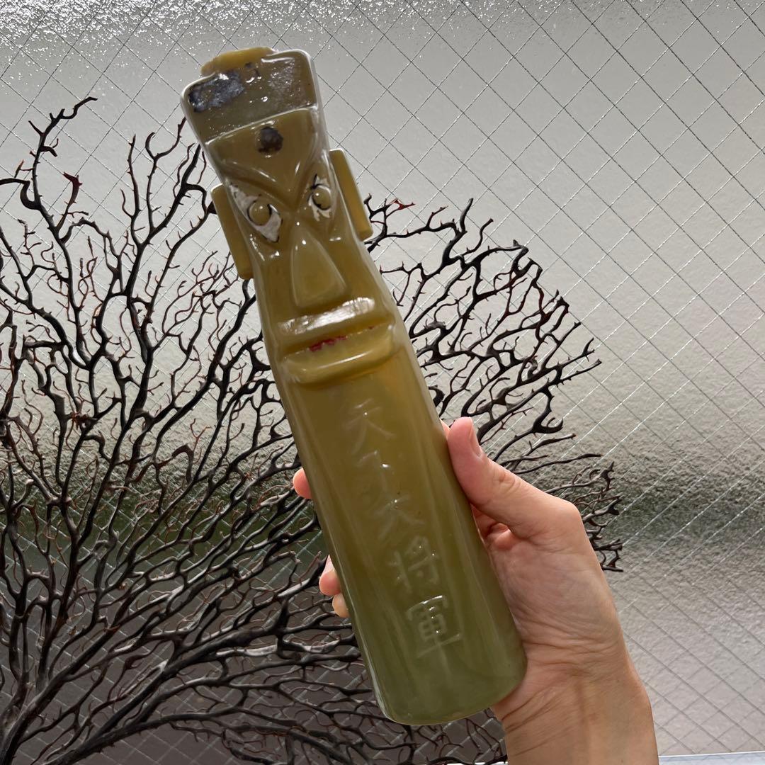 骨董　時代ガラス　超希少　高麗神社　将軍標　練りガラス　エナメル彩色　御神酒入れ