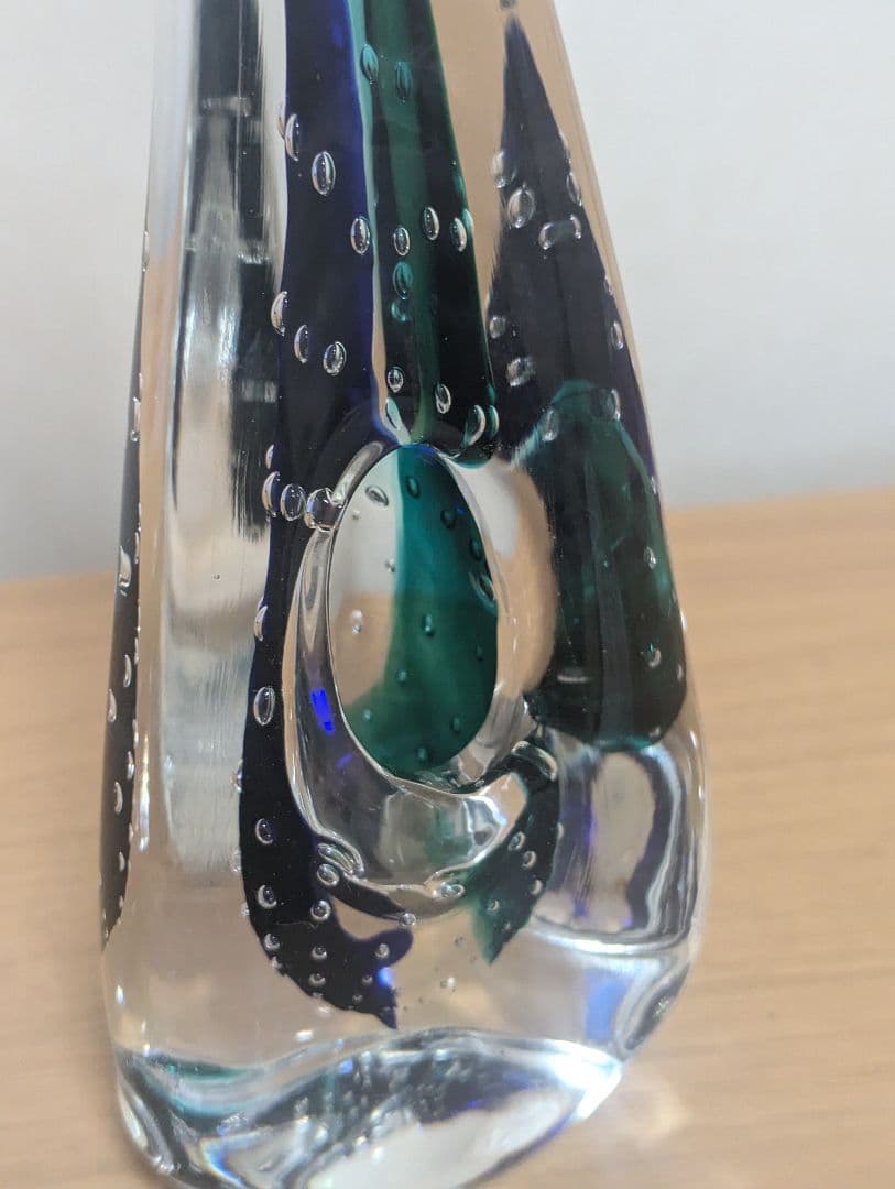 横濱硝子　海の華M　オブジェ　 フラワーベース　一輪挿し