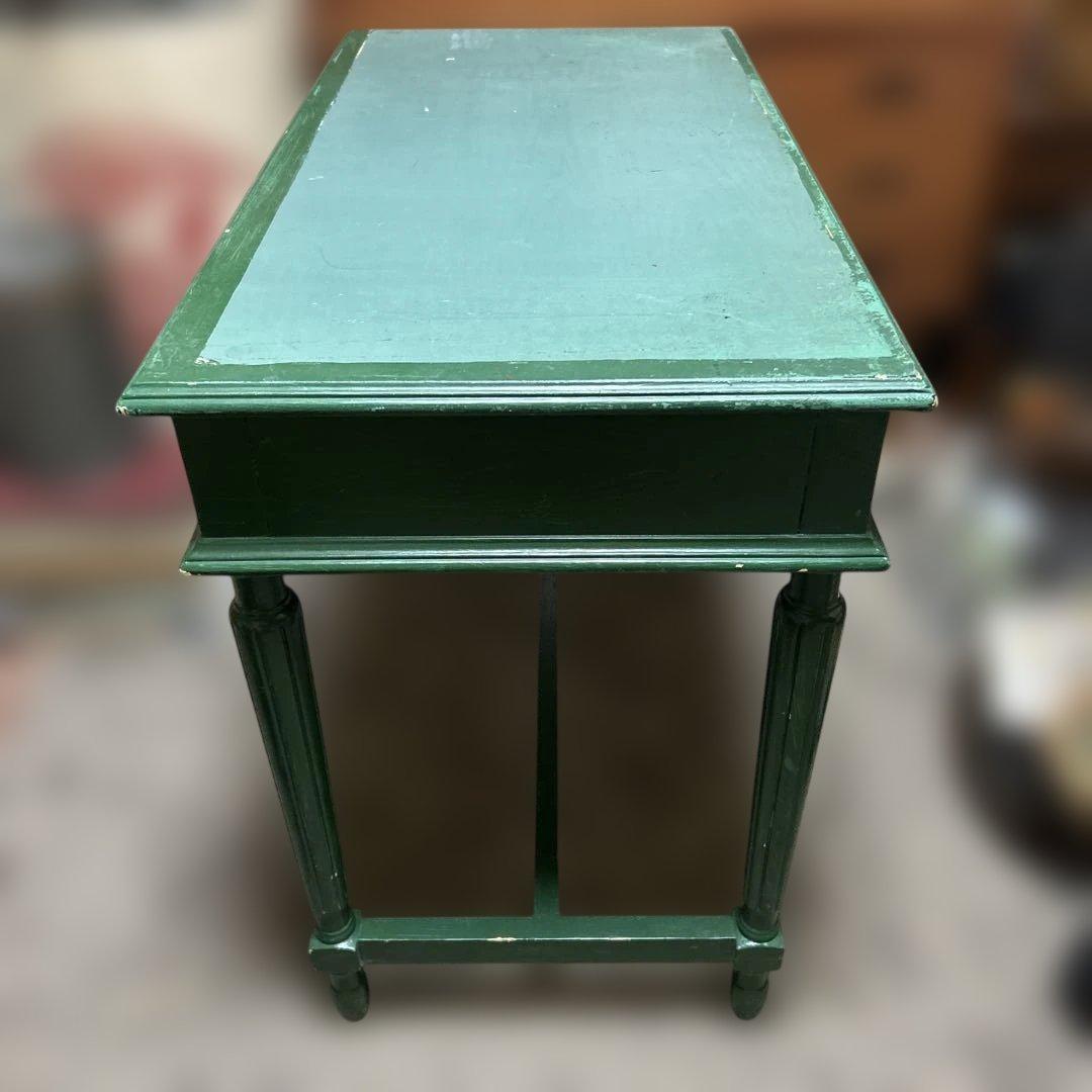ヴィンテージ アメリカンデスク 机 レトロ 蚤の市 アンティーク 店舗什器 緑