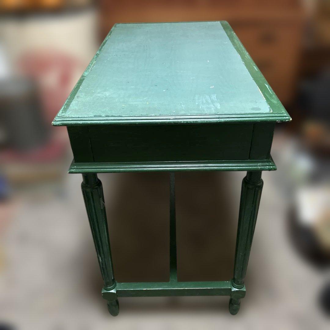 ヴィンテージ アメリカンデスク 机 レトロ 蚤の市 アンティーク 店舗什器 緑