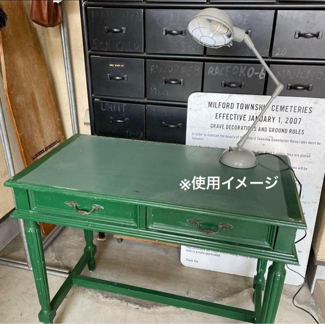 ヴィンテージ アメリカンデスク 机 レトロ 蚤の市 アンティーク 店舗什器 緑