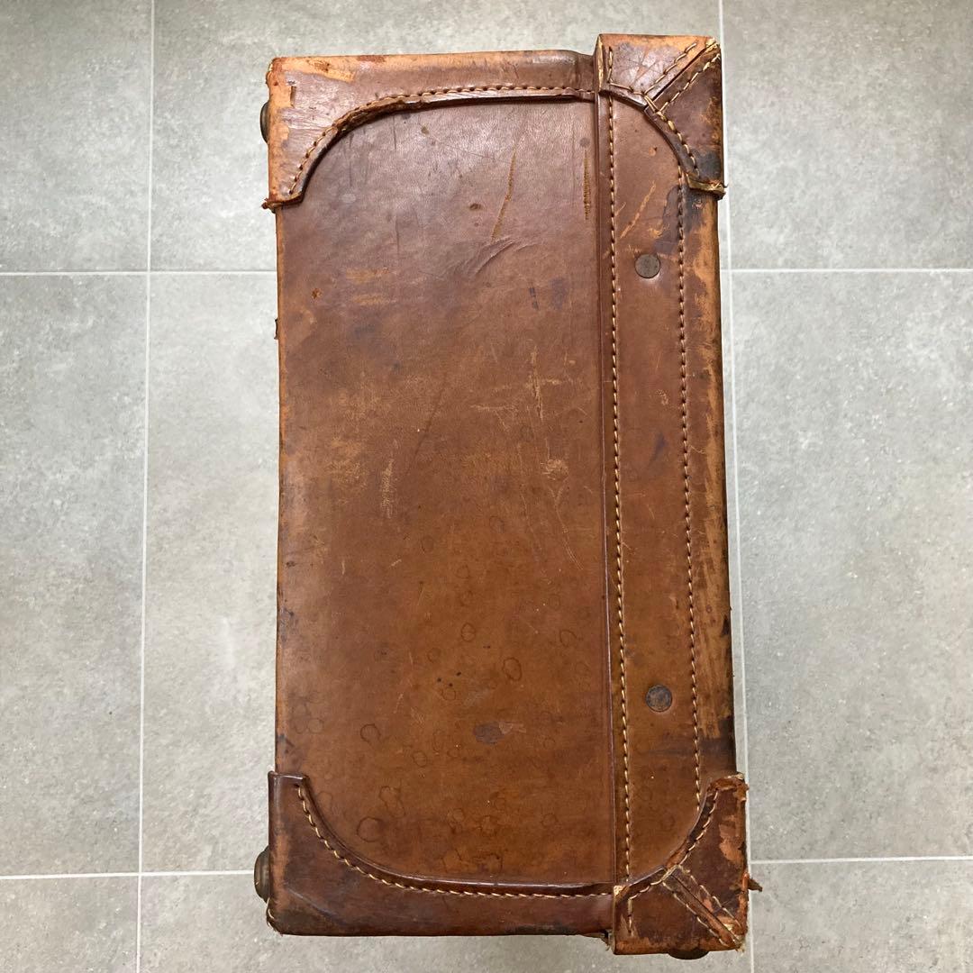特大 ヴィンテージ レザー トランクケース トランクバッグ レトロ雑貨 古道具