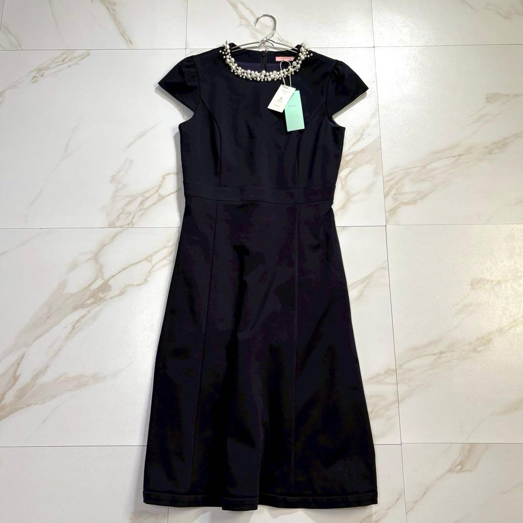 専用【新品未使用】トッカ 【洗える！】GENMA ドレス ビジュー XSネイビー