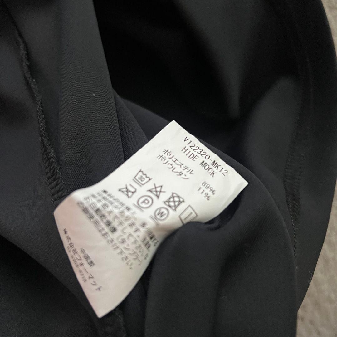V12 ヴィトゥエルブ 現行　モックネック　長袖シャツ　ハイネック　ブラック　黒