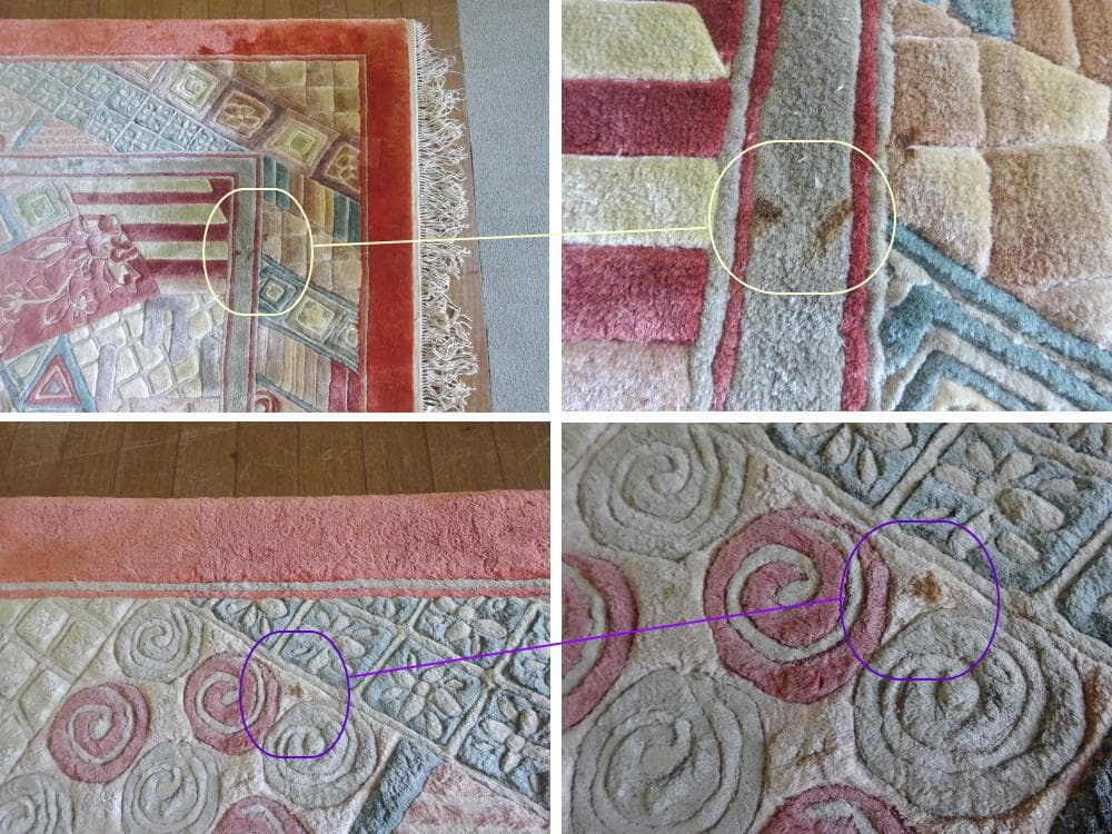 中国段通　シルク　120段　247×166センチ　センターラグ　高級絨毯