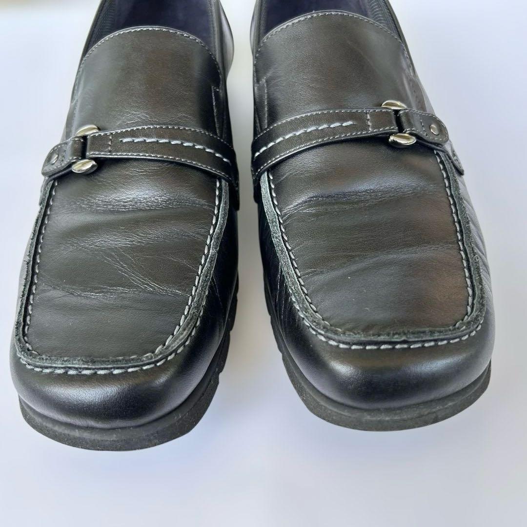 アシックスウォーキング　ペダラ　ローファー　黒　24.5 2E