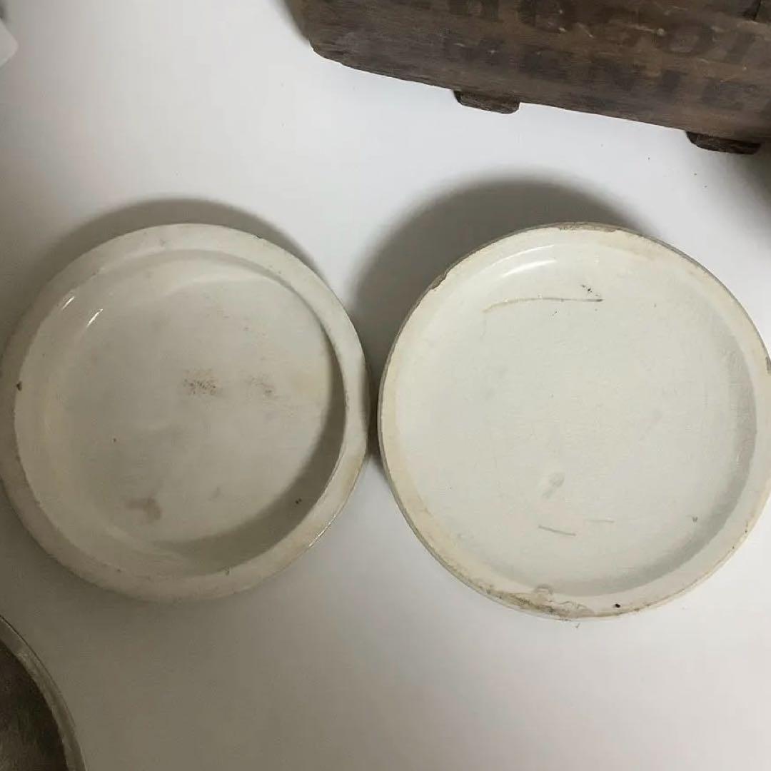 アンティーク⭐︎アンチョビ ペースト 陶器 ポット ジャー