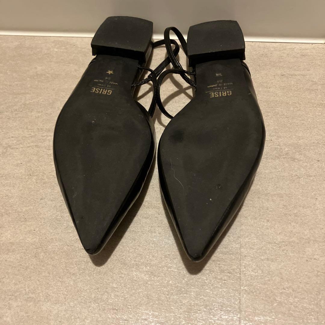 Le Talon GRISE ポインテッドストラップスリングバック　24cm