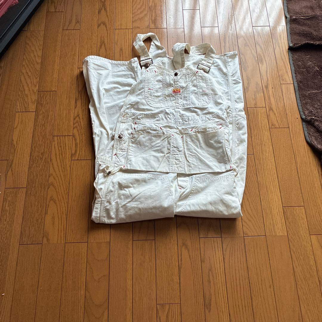 60s PAY DAYオーバーオールダブルニー　エプロン