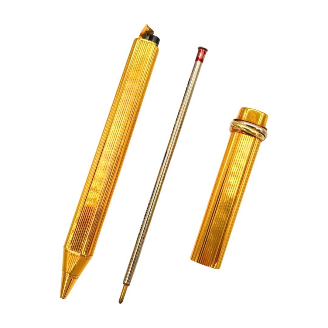 CARTIER カルティエ GP トリニティ ボールペン キャップ式 ゴールド