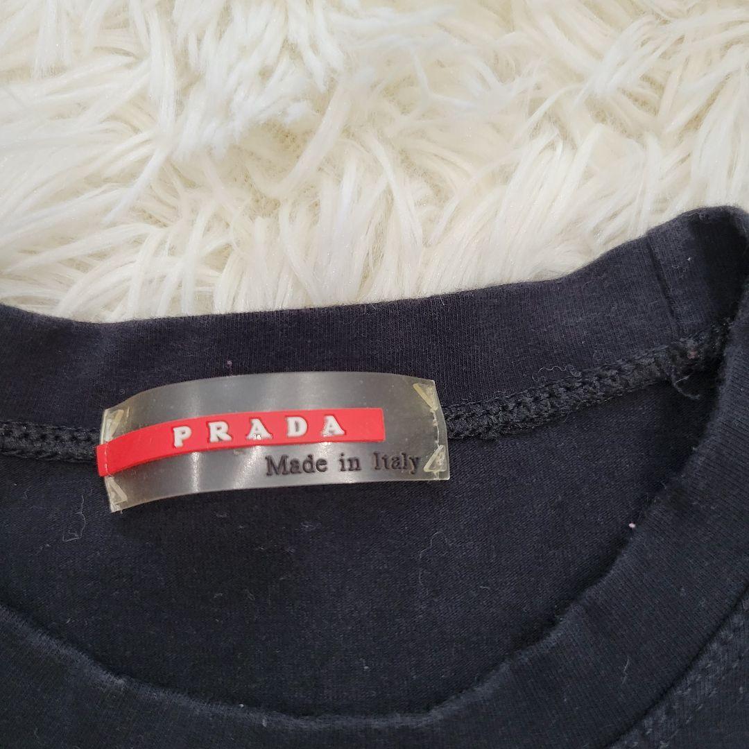 PRADA　プラダ　ブラック　ロゴ　お洒落　Tシャツ　半袖　トレーナー