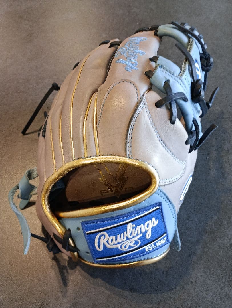 Ｊ*様 Rawlings　ロ－リングス 軟式グローブ ベージュ/青