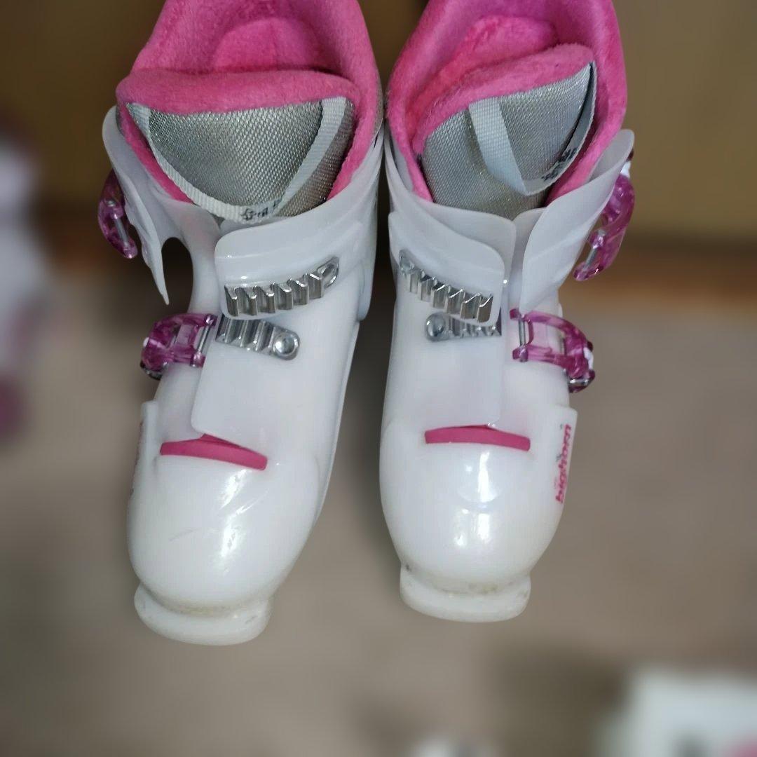 送料無料　120 スキーセット　靴2セット　ストック　女子　22　ビンディング