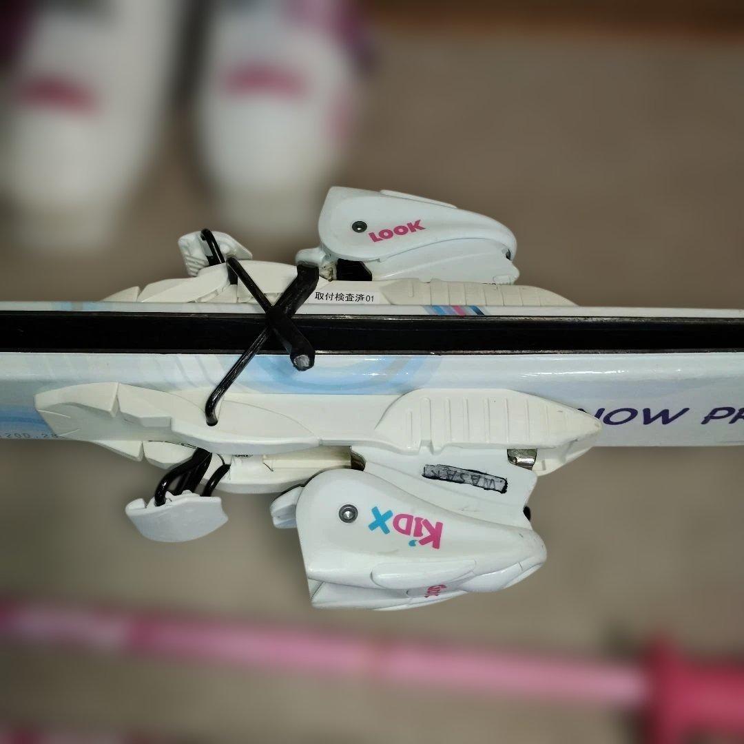 送料無料　120 スキーセット　靴2セット　ストック　女子　22　ビンディング