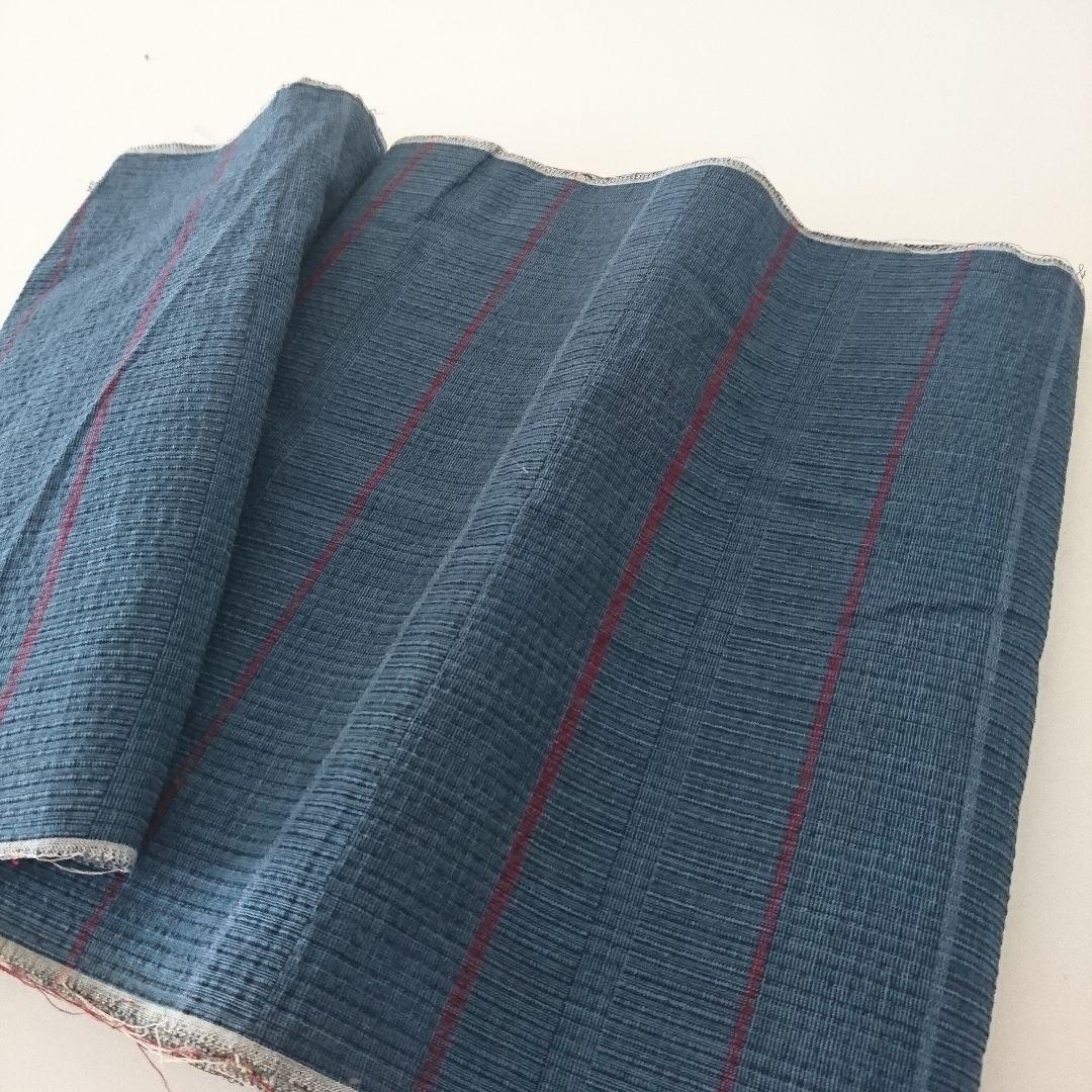 1458★しじら織 正藍染 徳島県 無形文化財 反物