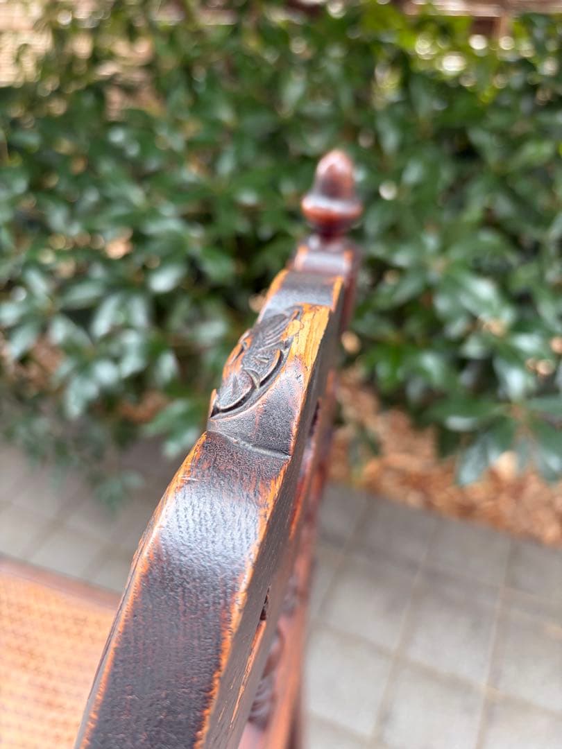 フランスアンティークチェア インテリア 木製椅子 ランタン編み 店舗什器 アンリ