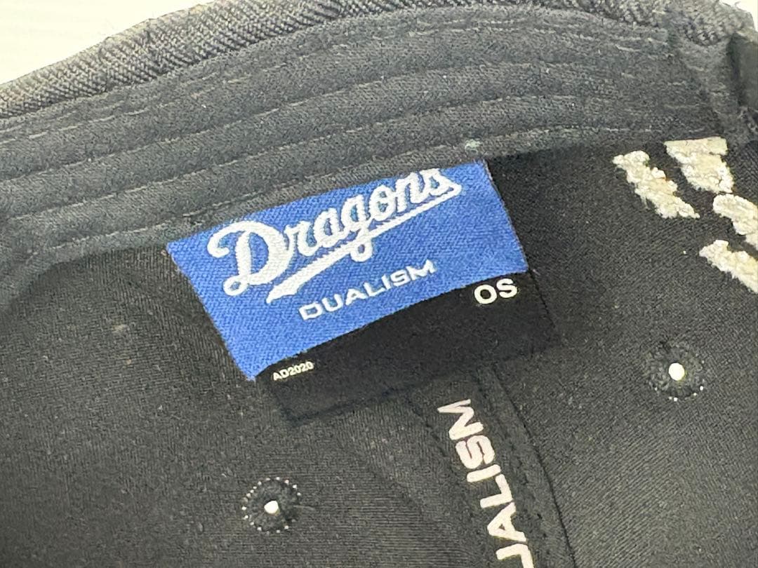 中日ドラゴンズ デュアリズム コラボ キャップ 野球 帽子 ブラック