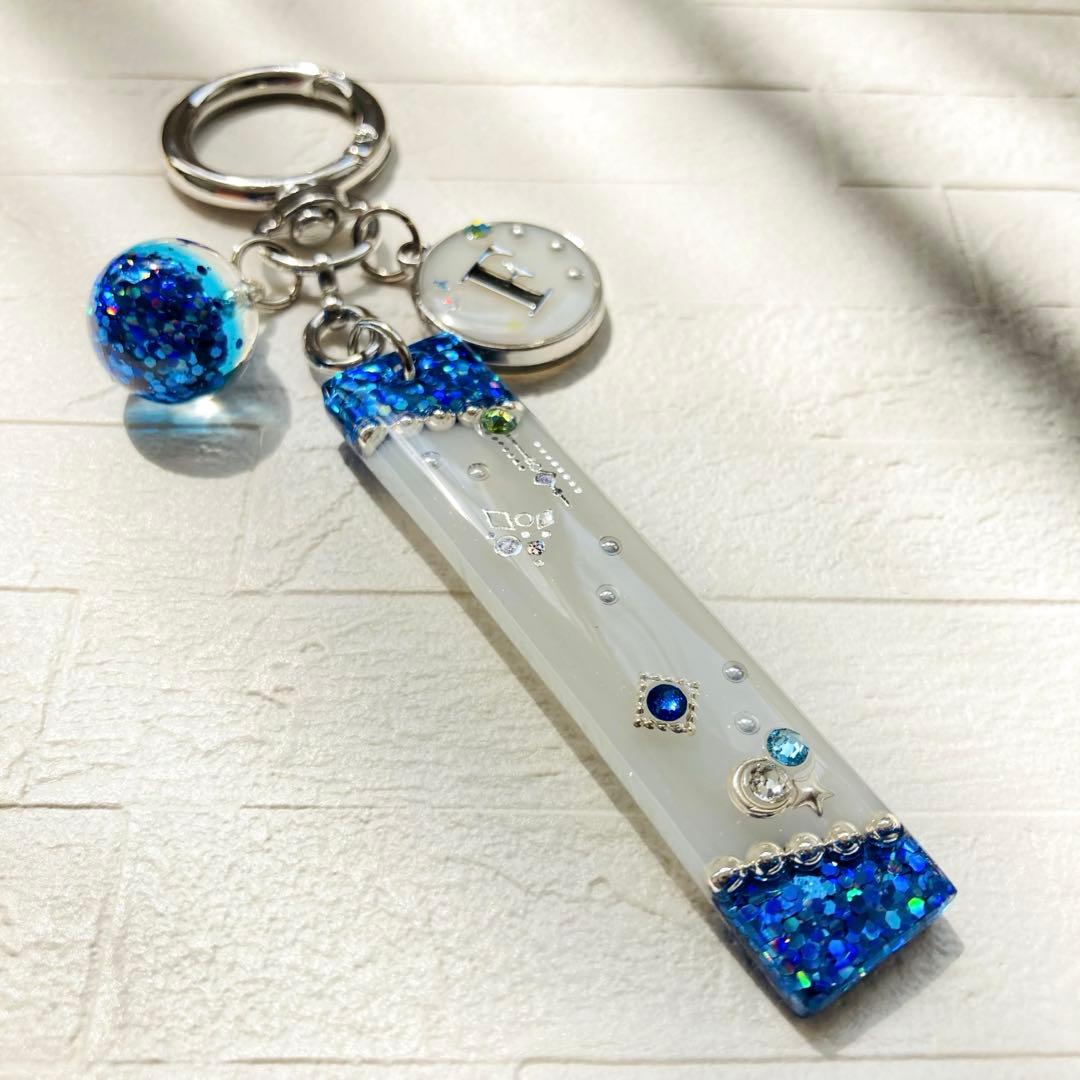 mimikoページ　名入れチャーム　らレジンキーホルダー