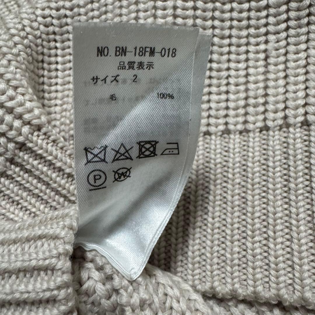 バトナー シグネチャー タートルネック ニット アイボリー Mサイズ ウール