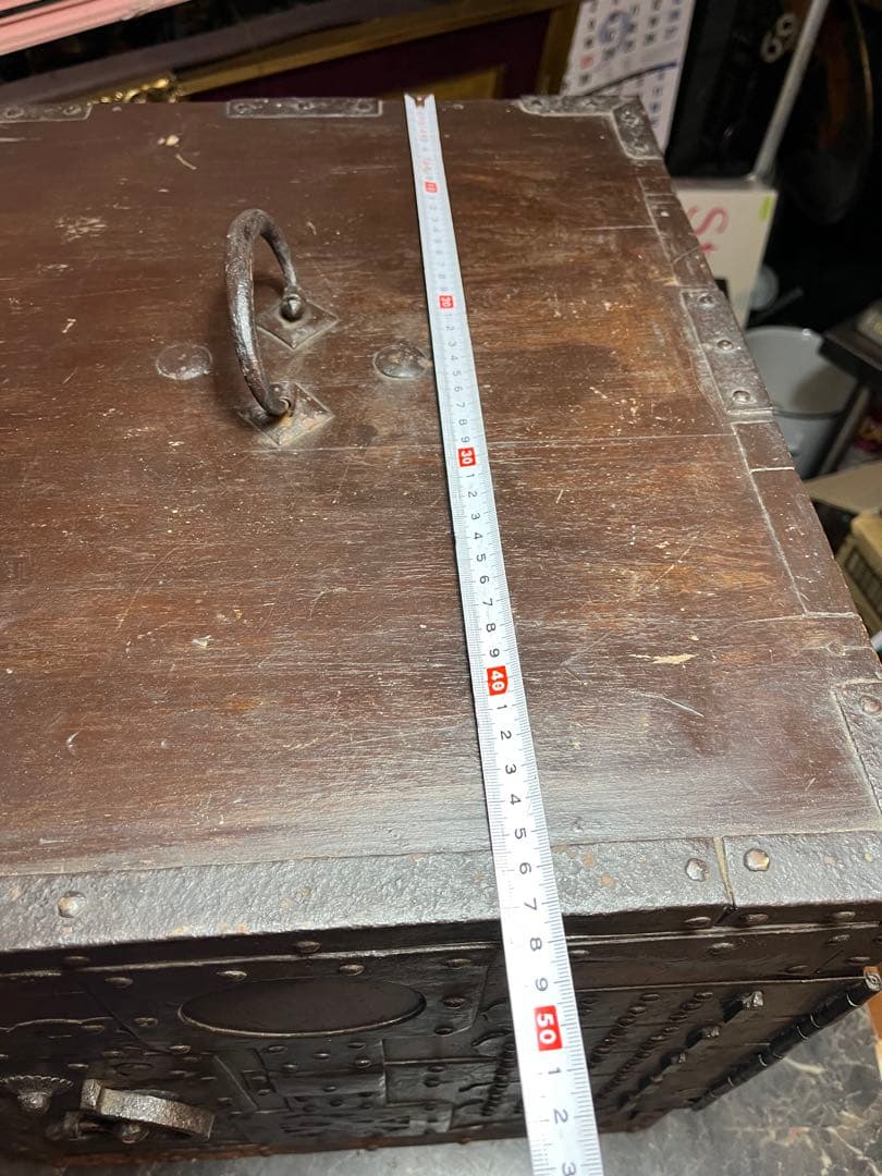 レトロ舟金庫 舟箪笥 レトロ金庫 舟金庫 昭和レトロ木製金庫