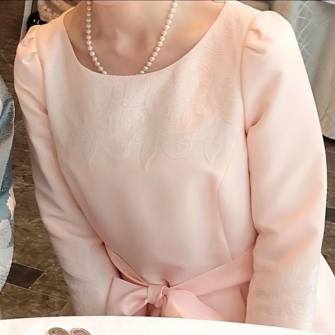 【定価61,950円】レース リボン付 ピンク ワンピース トゥービーシック