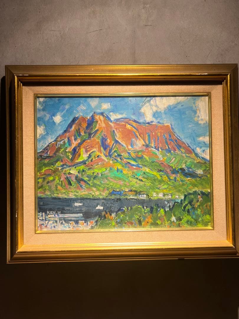 専用他の方発送×桜島　【油彩画】　直筆サインあり