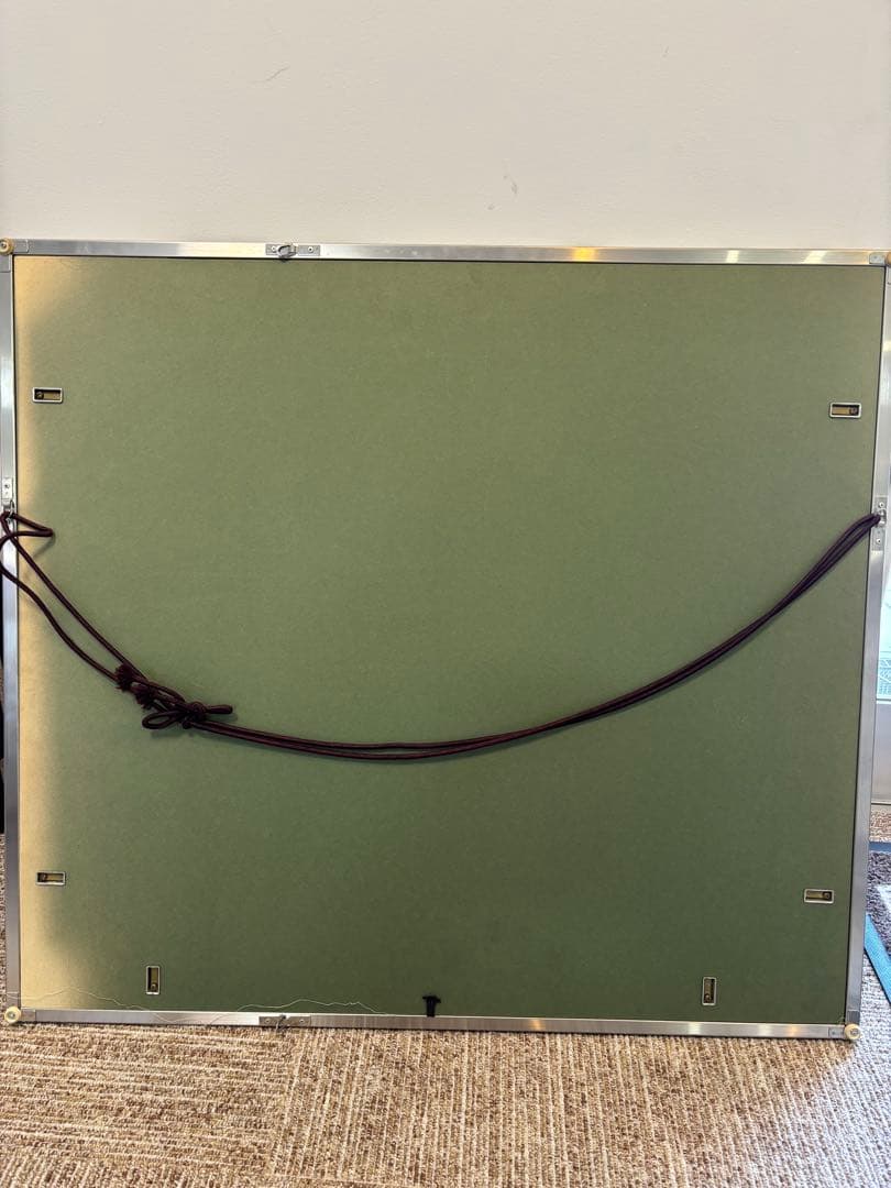 真田重吉画伯『春雪』雪山と城の油彩画 F10 日本画府常任理事　安中文化会会長