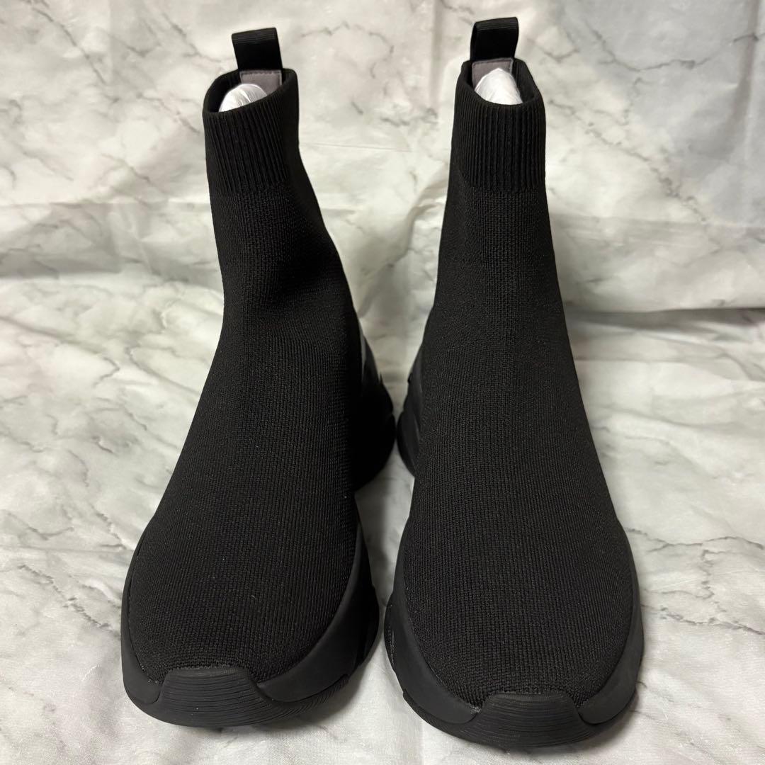 ＋diana ニットソックススニーカーブーツ ショートブーツ 黒 24.5