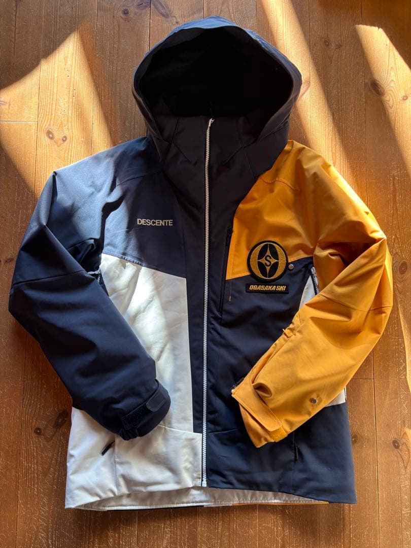 DESCENTE スキーウェア ネイビー/イエロー