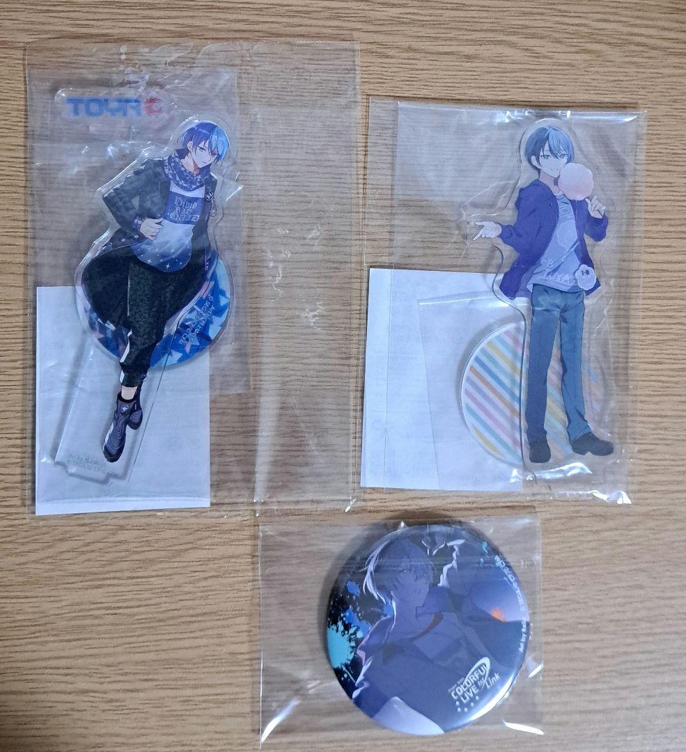 プロセカ　青柳冬弥　缶ミラー　アクリルスタンド　コネライ2nd　神山高校文化祭