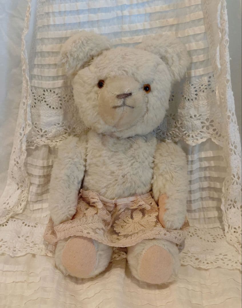 ビンテージ ホワイトベア 30cm